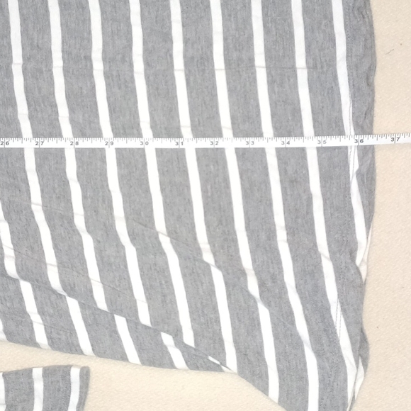Gray and white Striped Swing Dress w/ long sleeves Old Navy Women's size S tall - Picture 13 of 17